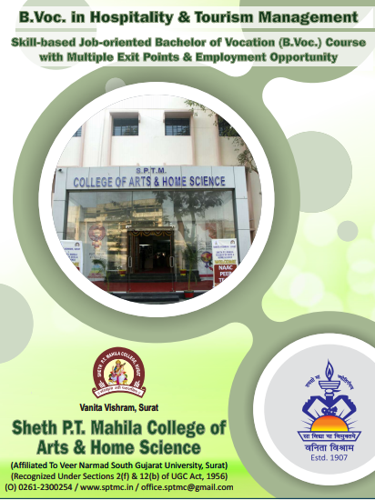 Bachelor Of Vocation B Voc Sheth P T Mahila College Of Arts Homescience